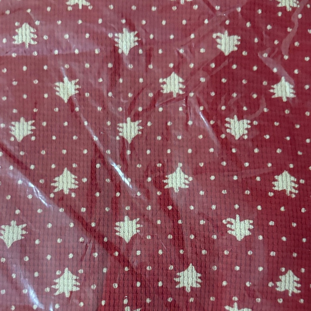 *Hanna Andersson Red Balloon Sleeve Waffle Dress with Tree Print-size is 6-7 - Picture 6 of 6